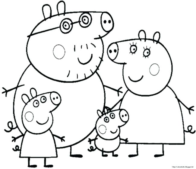 650x560 Peppa Pig Coloring Pages Pig Coloring Pages To Print Pig Coloring