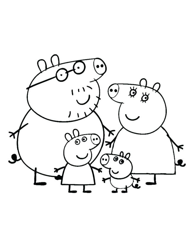 660x847 Peppa Pig Coloring Page Family And Pig Coloring Page For Kids