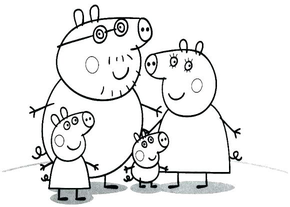 580x414 Peppa Pig Color Pages Pig Colouring Pages Pretty Coloring