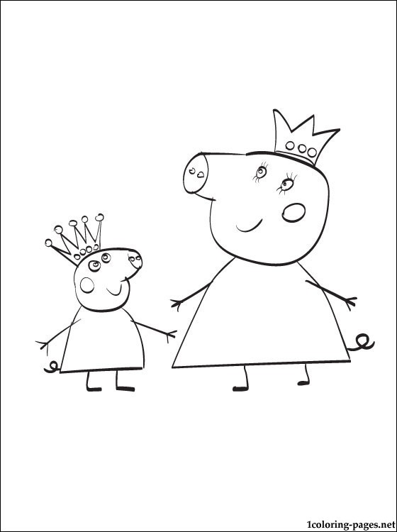 560x750 Coloring Page With Peppa's Pig Family Coloring Pages
