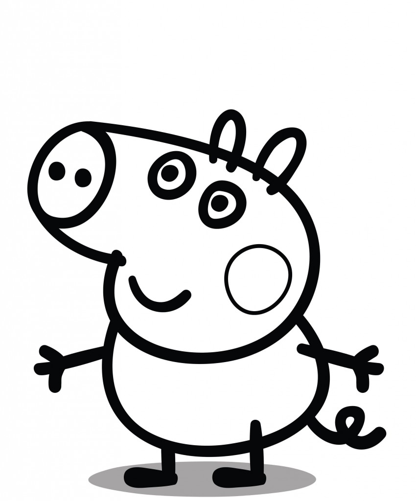850x1024 Peppa Pig Colouring Pages For Kids