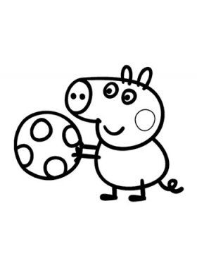 280x380 Peppa Pig George Ball Wall Decal Kennedy Projects