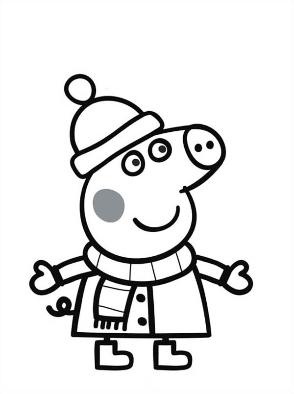 600x804 Peppa Pig Coloring Pages Winter