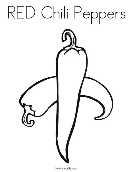 468x605 Red Chili Peppers Coloring Page