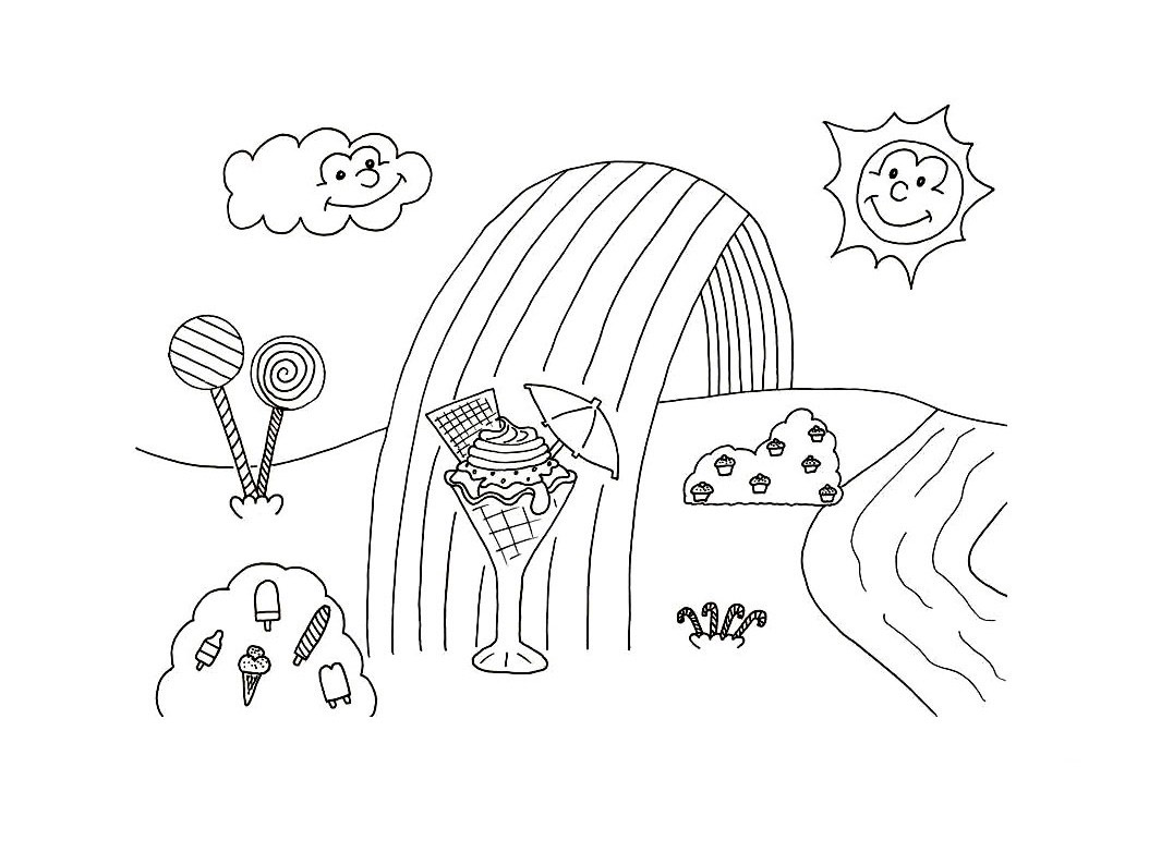 1054x794 Latest Candyland Coloring Pages Designs Candy Store Adult Page Bar