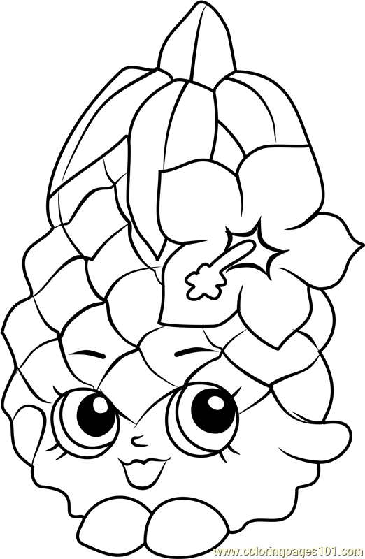 522x800 Pineapple Crush Shopkins Coloring Page