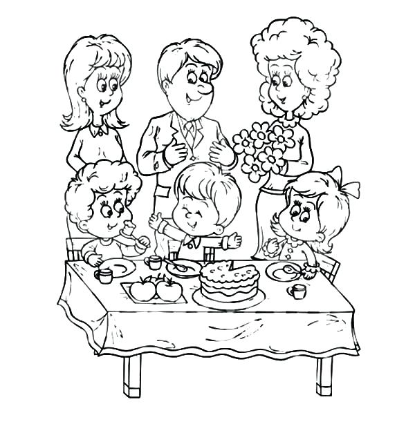 600x627 Table Coloring Click To See Printable Version Of Kitchen Table