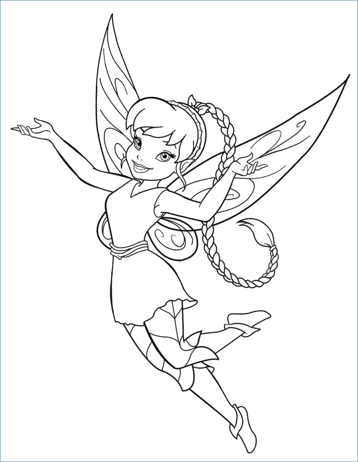 735x949 Periwinkle And Tinkerbell Coloring Page