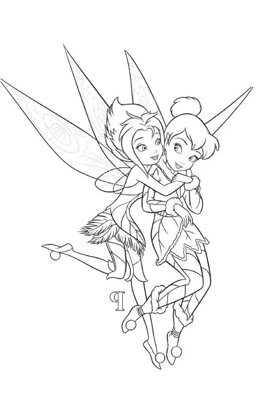 554x782 Tinkerbell And Periwinkle Coloring Pages Fairys