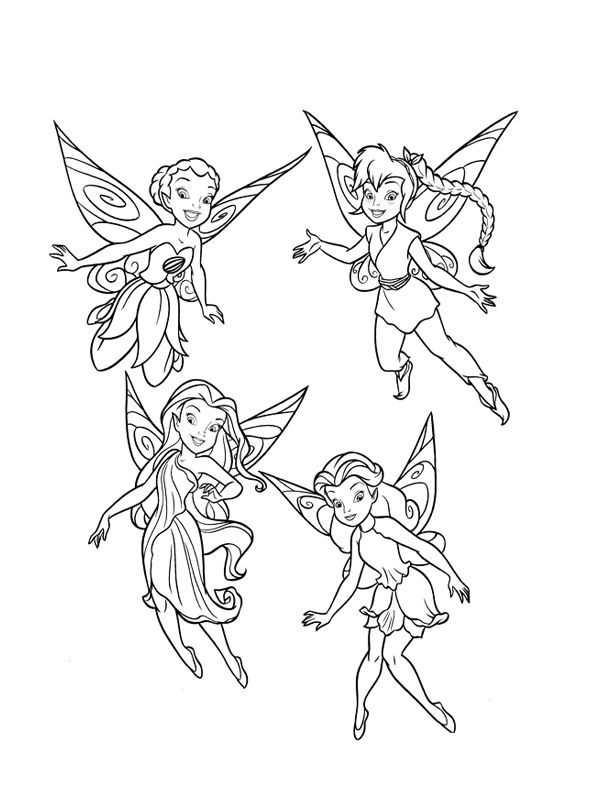 600x800 Periwinkle Tinkerbell Coloring Page For Kids Periwinkle