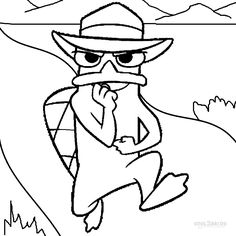 236x236 Printable Perry The Platypus Coloring Pages For Kids