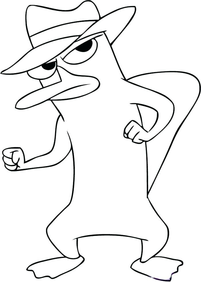 700x981 Platypus Coloring Page