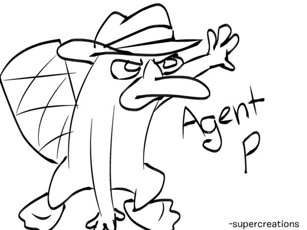 600x450 Perry The Platypus Coloring Pages Agent P Coloring Page Kids