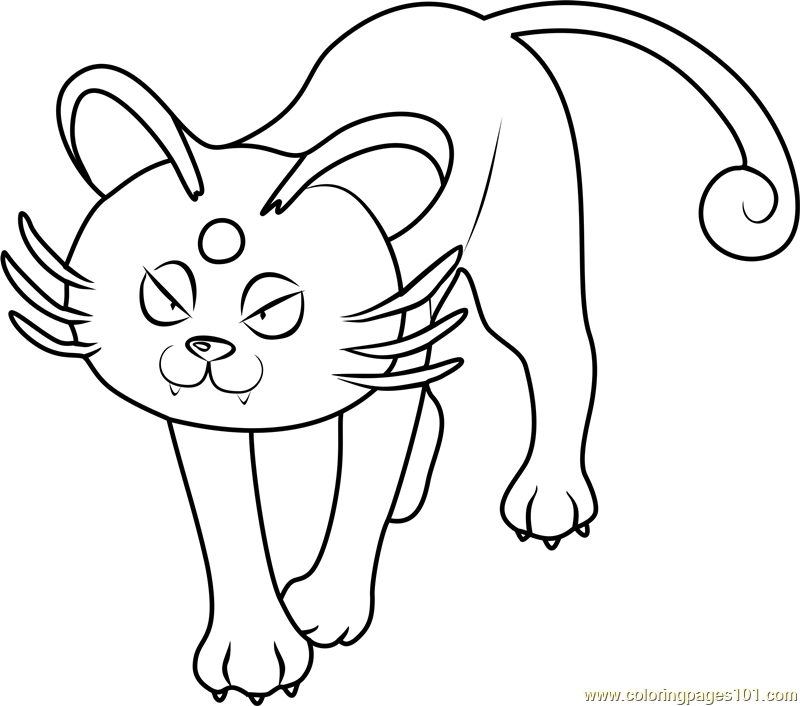 800x706 Alola Persian Pokemon Sun And Moon Coloring Page