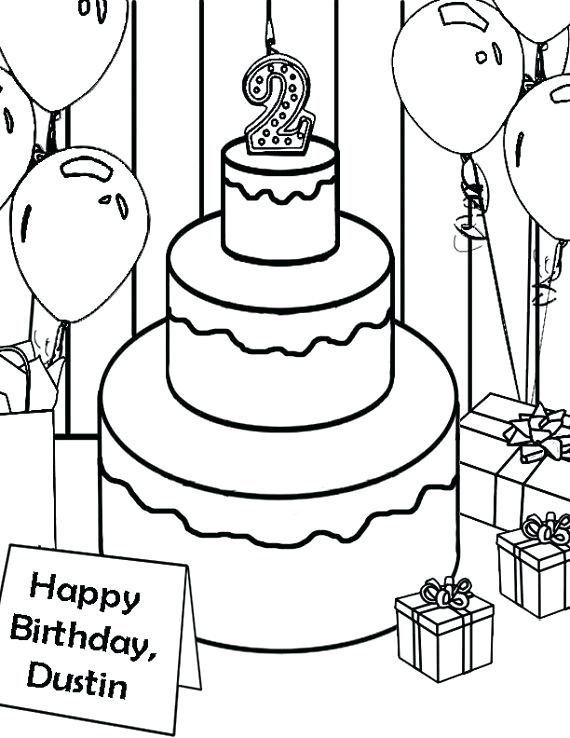 570x738 Ice Cream Cake Coloring Pages Together With Personalized Birthday