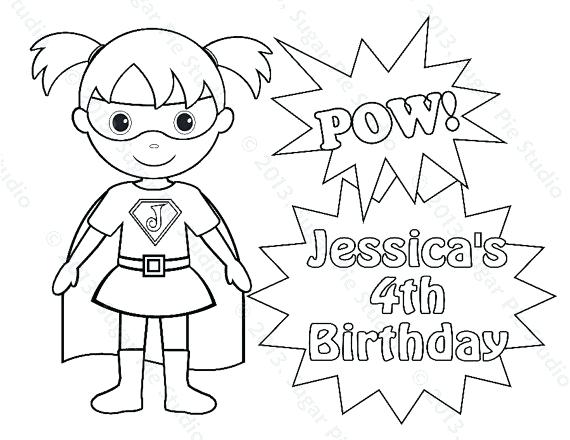 570x440 Superhero Coloring Pages For Toddlers Personalized Printable Super