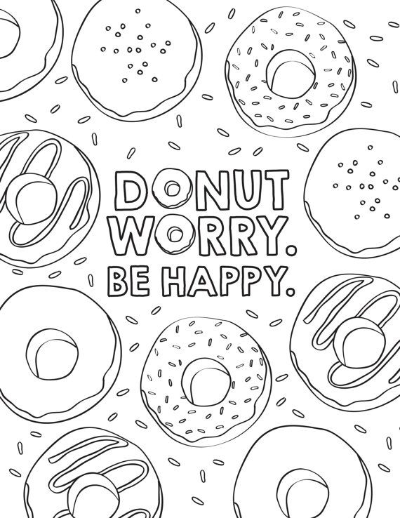 570x738 Coloring Pages Of Donuts Donut Birthday Coloring Pages