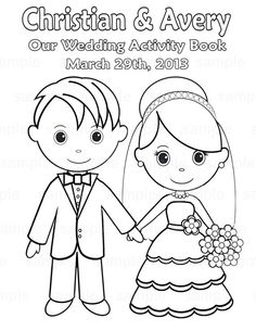 236x305 Personalized Printable Bride Groom Wedding Party Favor Childrens
