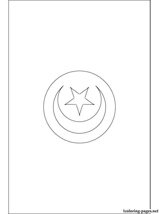 560x750 Tunisia Flag Coloring Page
