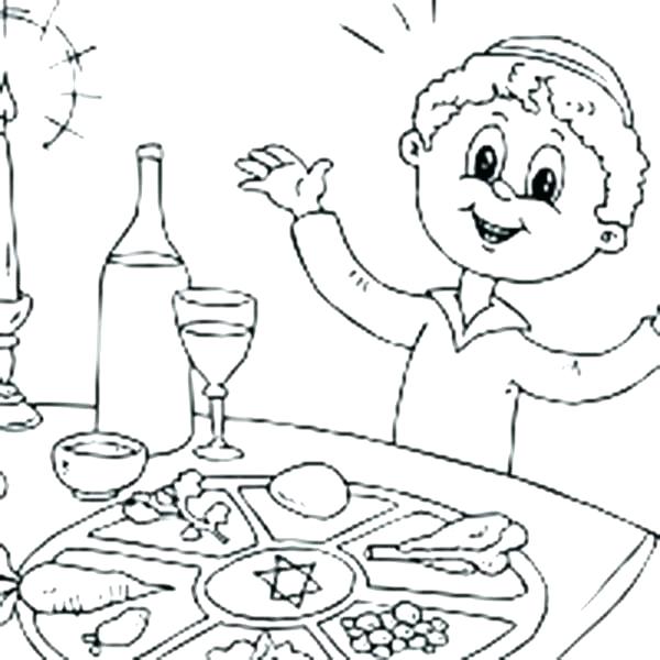 600x600 Passover Coloring Page Coloring Page Passover Coloring Pages Seder