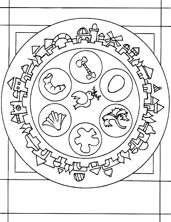 600x777 Passover Meal Coloring Pages