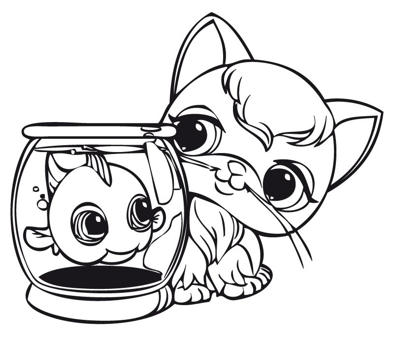 800x697 Fancy Plush Design Littlest Pet Shop Coloring Pages For Kids Free