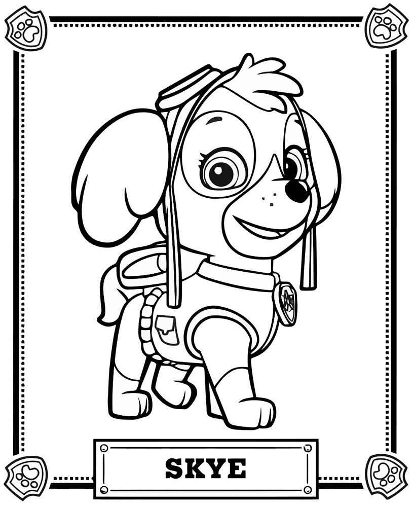 813x1000 Paw Patrol Coloring Pages