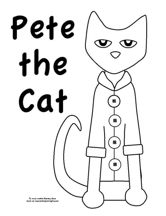 553x716 Pete The Cat Coloring Page Open Book Cat, School