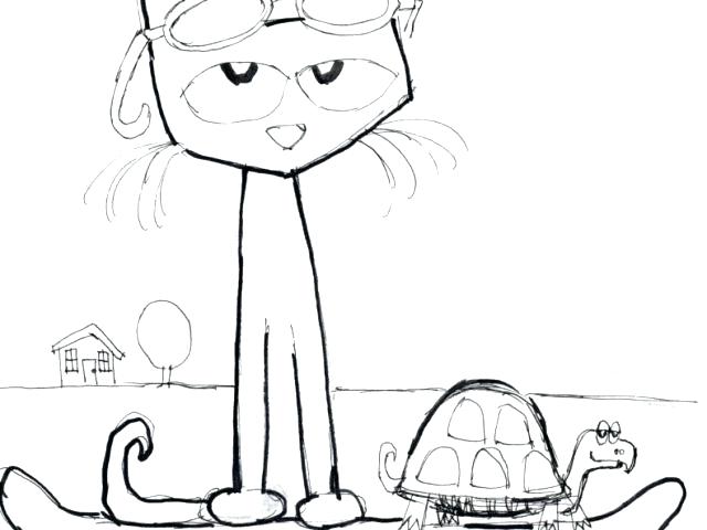 640x480 Pete The Cat Coloring Page