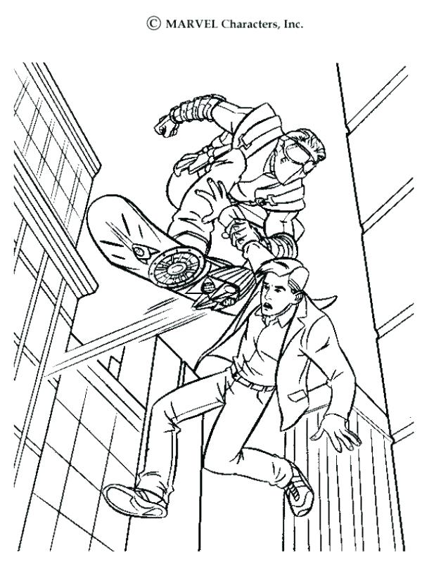 600x836 Spiderman And Venom Coloring Pages Color Page Goblin Catch Peter