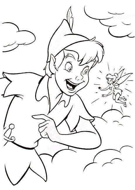 461x648 Coloring Pages Of Peter Pan And Tinkerbell