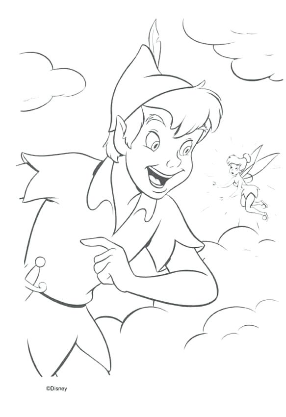 583x850 Coloriage Peter Pan Et Wendy