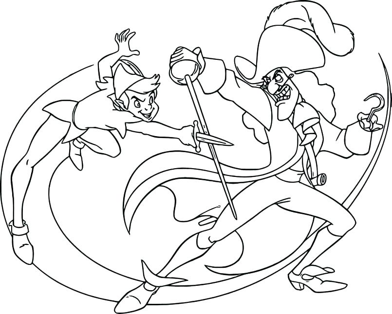 805x646 Peter Pan Coloring Page Peter Pan Coloring Pages Free Kids
