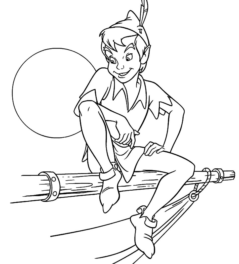 950x1050 Pan Coloring Pages And Tinkerbell Bunch Peter Free General Print