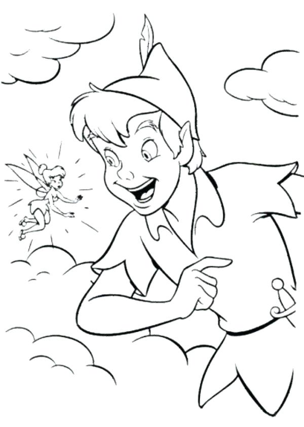 600x842 Peter Pan Coloring Pages For Children Peter Pan Printable Coloring