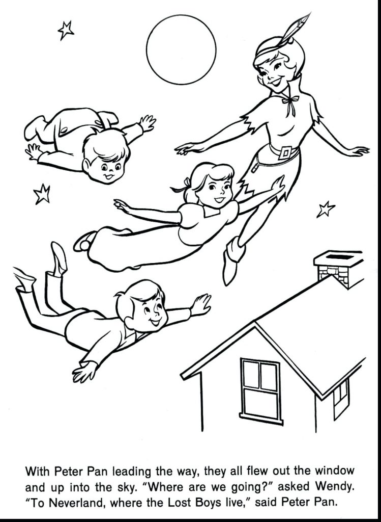 749x1024 Peter Pan Flying Coloring Pages