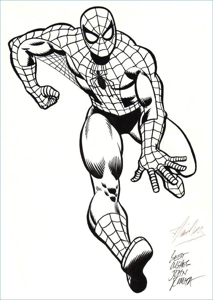 736x1038 Goblin Catch Peter Parker Spiderman Coloring Page