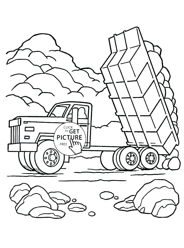 736x994 Coloring Peterbilt Coloring Pages Semi Truck Page Drawing