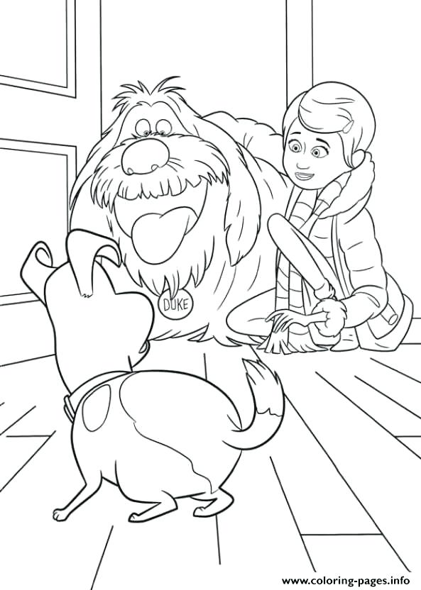 593x832 Pets Coloring Pages Duke Surprise Max Secret Life Of Pets Coloring