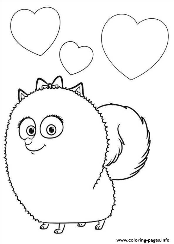 593x832 Print Gidget Is In Love Secret Life Of Pets Coloring Pages
