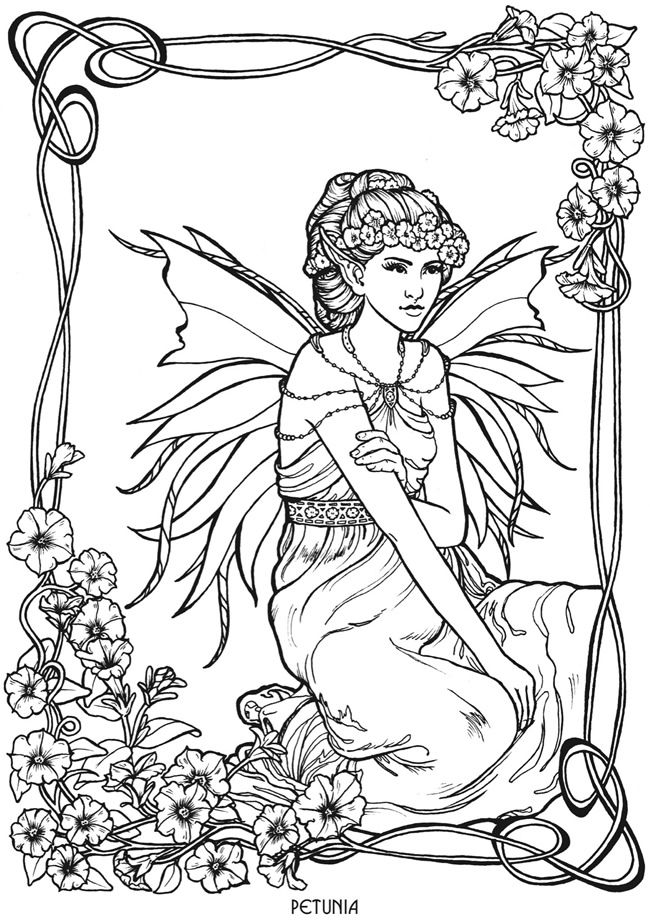 650x924 Petunia Fairy Coloring Page Coloring! Petunias