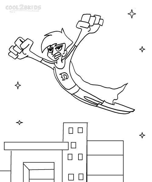 500x600 Printable Danny Phantom Coloring Pages For Kids