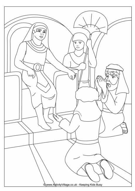 460x650 Joseph And Pharaoh Colouring Page