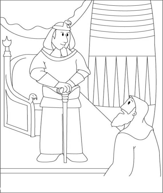 Moses And Pharaoh Coloring Page Coloring Pages