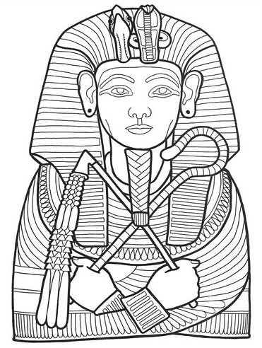 371x492 Pharaoh Coloring Page