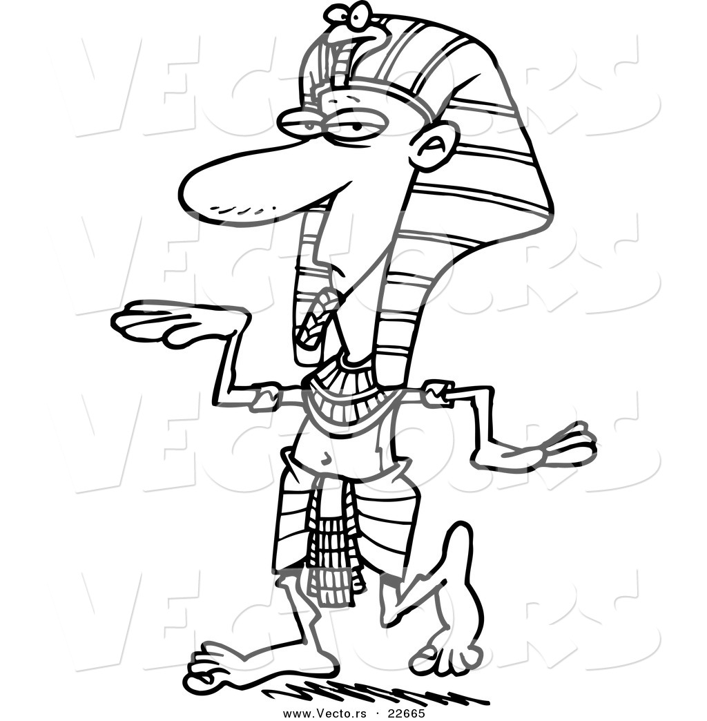 1024x1044 Vector Of A Cartoon Dancing Pharaoh