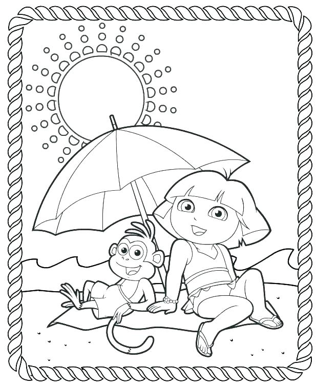 619x749 Dora To Color The Explorer Coloring Page Hello Dora Coloring Pages