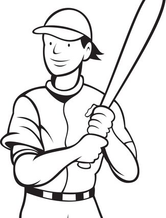 325x425 Free Phillies Coloring Pages Baseball Batting Stance Coloring Page