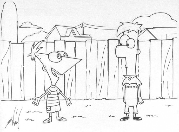 743x549 Phineas And Ferb Coloring Pages Beautiful Go Go Coloring Pages