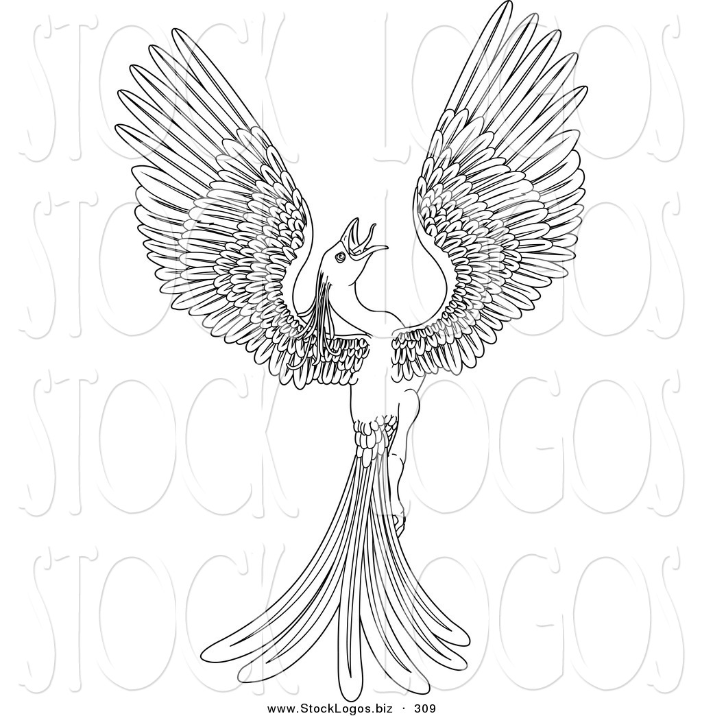 1024x1044 Phoenix Coloring Page